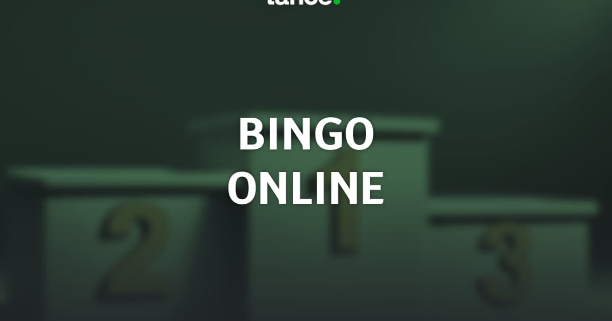 Cartelas de bingo online com números sendo chamados