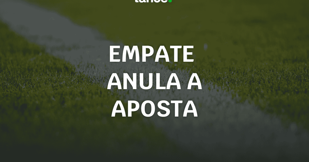 Cupom de apostas com a opção de empate anula