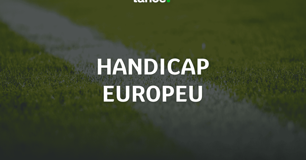 Tela de apostas mostrando uma linha de handicap europeu